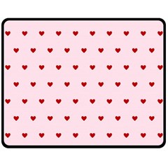 Hearts Seamless Pattern Pink Background Fleece Blanket (medium)  by Wegoenart