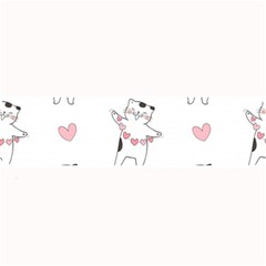 Seamless Pattern Cute Cat With Little Heart Hearts Large Bar Mats