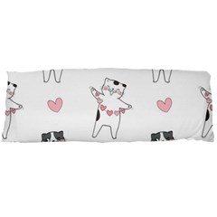 Seamless Pattern Cute Cat With Little Heart Hearts Body Pillow Case Dakimakura (Two Sides)