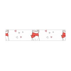 Seamless Pattern Cute Cat With Little Heart Flano Scarf (mini) by Wegoenart