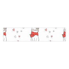 Seamless Pattern Cute Cat With Little Heart Velvet Scrunchie by Wegoenart