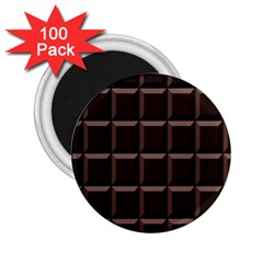 Dark Chocolate Seamless Pattern Sweet Texture 2 25  Magnets (100 Pack)  by Wegoenart