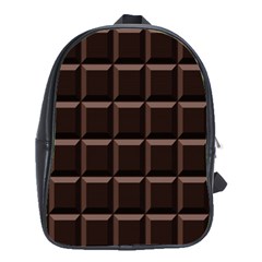 Dark Chocolate Seamless Pattern Sweet Texture School Bag (large) by Wegoenart