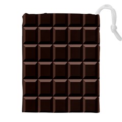 Dark Chocolate Seamless Pattern Sweet Texture Drawstring Pouch (5xl)