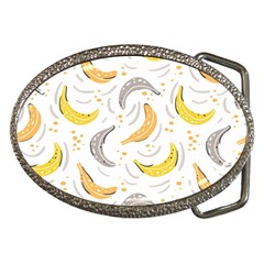 Seamless Stylish Pattern With Fresh Yellow Bananas Background Belt Buckles by Wegoenart