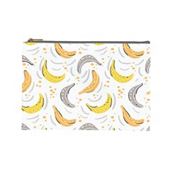 Seamless Stylish Pattern With Fresh Yellow Bananas Background Cosmetic Bag (large)