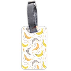 Seamless Stylish Pattern With Fresh Yellow Bananas Background Luggage Tag (two Sides) by Wegoenart