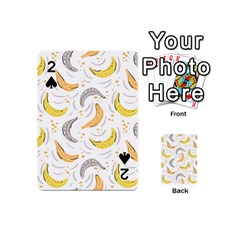 Seamless Stylish Pattern With Fresh Yellow Bananas Background Playing Cards 54 Designs (mini) by Wegoenart