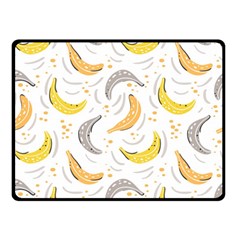 Seamless Stylish Pattern With Fresh Yellow Bananas Background Double Sided Fleece Blanket (small)  by Wegoenart