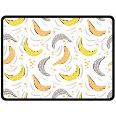 Seamless Stylish Pattern With Fresh Yellow Bananas Background Double Sided Fleece Blanket (large)  by Wegoenart