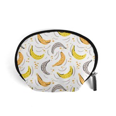 Seamless Stylish Pattern With Fresh Yellow Bananas Background Accessory Pouch (small) by Wegoenart