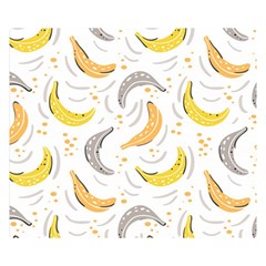 Seamless Stylish Pattern With Fresh Yellow Bananas Background Double Sided Flano Blanket (small)  by Wegoenart