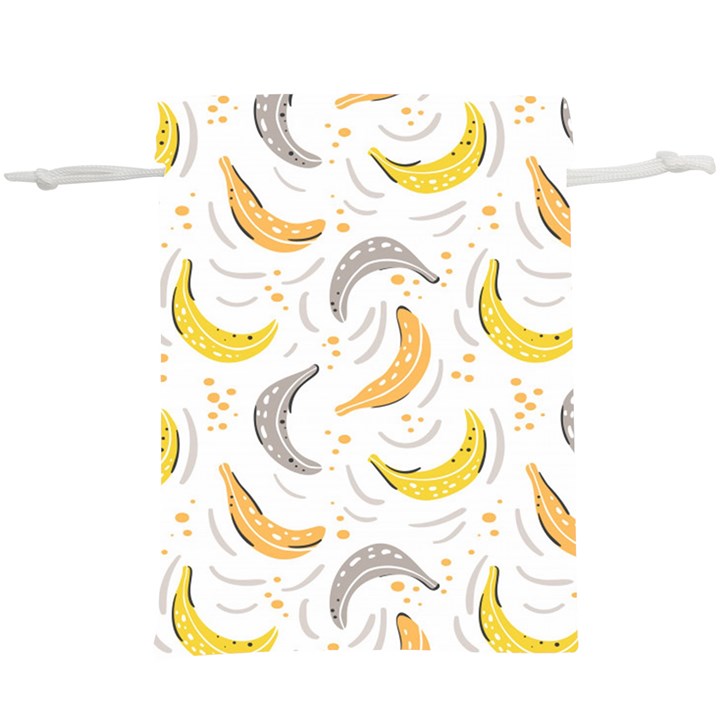 Seamless Stylish Pattern With Fresh Yellow Bananas Background  Lightweight Drawstring Pouch (XL)