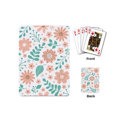 Pattern With Flowers Leaves Playing Cards Single Design (mini) by Wegoenart