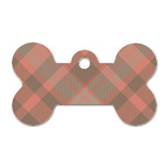 Tartan Scotland Seamless Plaid Pattern Vintage Check Color Square Geometric Texture Dog Tag Bone (one Side) by Wegoenart