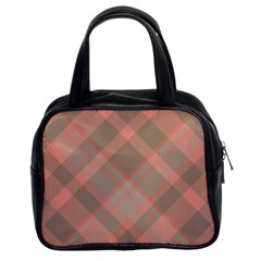 Tartan Scotland Seamless Plaid Pattern Vintage Check Color Square Geometric Texture Classic Handbag (two Sides) by Wegoenart