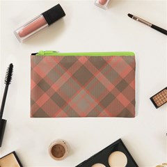 Tartan Scotland Seamless Plaid Pattern Vintage Check Color Square Geometric Texture Cosmetic Bag (xs) by Wegoenart