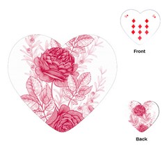 Flower Seamless Pattern With Roses Playing Cards Single Design (heart) by Wegoenart