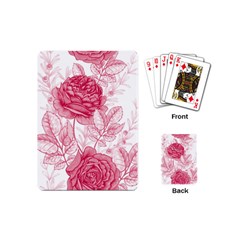 Flower Seamless Pattern With Roses Playing Cards Single Design (mini) by Wegoenart