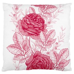 Flower Seamless Pattern With Roses Large Cushion Case (one Side) by Wegoenart