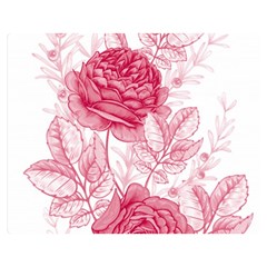 Flower Seamless Pattern With Roses Double Sided Flano Blanket (medium)  by Wegoenart