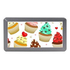 Seamless Pattern Yummy Colored Cupcakes Memory Card Reader (mini) by Wegoenart