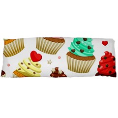 Seamless Pattern Yummy Colored Cupcakes Body Pillow Case (dakimakura) by Wegoenart