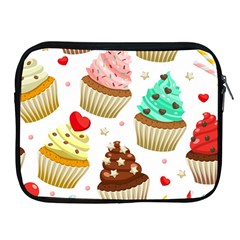 Seamless Pattern Yummy Colored Cupcakes Apple Ipad 2/3/4 Zipper Cases by Wegoenart