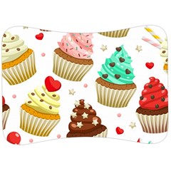 Seamless Pattern Yummy Colored Cupcakes Velour Seat Head Rest Cushion by Wegoenart