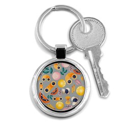 Italian Food Seamless Pattern Key Chain (round) by Wegoenart