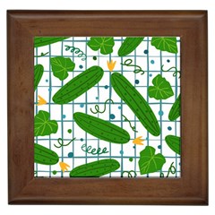 Seamless Pattern With Cucumber Framed Tile by Wegoenart