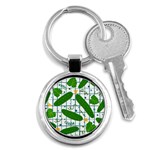 Seamless Pattern With Cucumber Key Chain (Round) Front