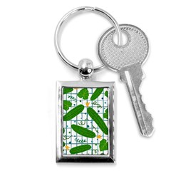 Seamless Pattern With Cucumber Key Chain (rectangle) by Wegoenart