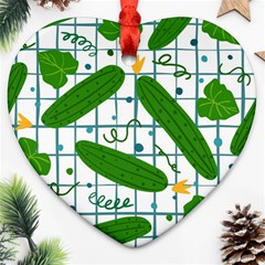 Seamless Pattern With Cucumber Heart Ornament (two Sides) by Wegoenart