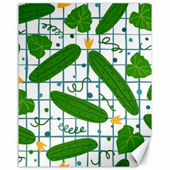 Seamless Pattern With Cucumber Canvas 11  X 14 