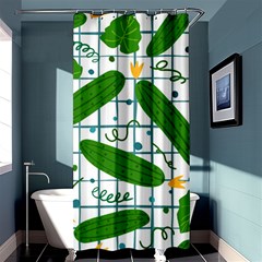 Seamless Pattern With Cucumber Shower Curtain 36  X 72  (stall)  by Wegoenart