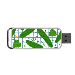 Seamless Pattern With Cucumber Portable Usb Flash (one Side) by Wegoenart