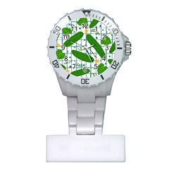 Seamless Pattern With Cucumber Plastic Nurses Watch by Wegoenart