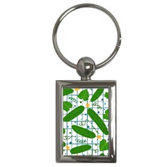 Seamless Pattern With Cucumber Key Chain (rectangle) by Wegoenart