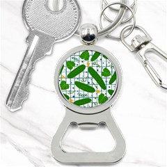 Seamless Pattern With Cucumber Bottle Opener Key Chain by Wegoenart