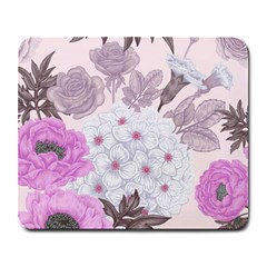 Seamless Pattern With Flowers Roses Peonies Hydrangeas Carnations Large Mousepads