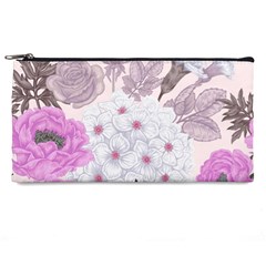 Seamless Pattern With Flowers Roses Peonies Hydrangeas Carnations Pencil Cases by Wegoenart