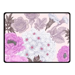 Seamless Pattern With Flowers Roses Peonies Hydrangeas Carnations Fleece Blanket (small) by Wegoenart