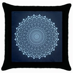 Luxury Mandala With Golden Arabesque Pattern Arabic Islamic East Style Throw Pillow Case (black) by Wegoenart