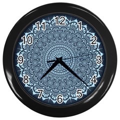 Luxury Mandala With Golden Arabesque Pattern Arabic Islamic East Style Wall Clock (black) by Wegoenart