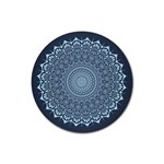 Luxury Mandala With Golden Arabesque Pattern Arabic Islamic East Style Rubber Coaster (Round)  Front