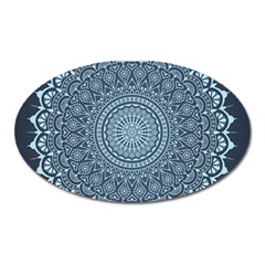 Luxury Mandala With Golden Arabesque Pattern Arabic Islamic East Style Oval Magnet by Wegoenart