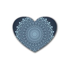 Luxury Mandala With Golden Arabesque Pattern Arabic Islamic East Style Heart Coaster (4 Pack)  by Wegoenart