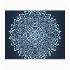 Luxury Mandala With Golden Arabesque Pattern Arabic Islamic East Style Small Glasses Cloth (2 Sides) by Wegoenart