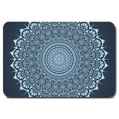 Luxury Mandala With Golden Arabesque Pattern Arabic Islamic East Style Large Doormat  by Wegoenart